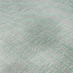 HomeRoots 10' X 14' Mint Green & Silver Abstract Area Rug – Washable, UV Protected, Durable, Family-Friendly Design 718121