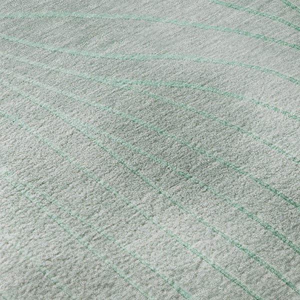 HomeRoots 10' X 14' Mint Green & Silver Abstract Area Rug – Washable, UV Protected, Durable, Family-Friendly Design 718121
