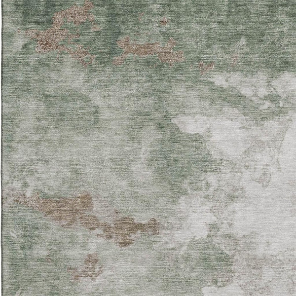 HomeRoots 9' X 12' Sage and Linen Abstract Area Rug - Stylish, Washable, UV-Protected for Busy Homes & Families 718138