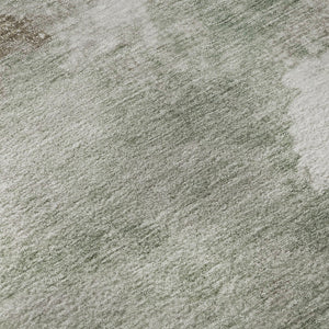 HomeRoots 9' X 12' Sage and Linen Abstract Area Rug - Stylish, Washable, UV-Protected for Busy Homes & Families 718138