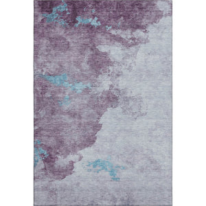 HomeRoots 9' X 12' Stylish Lavender & Teal Abstract Area Rug - Washable, UV Protected & Perfect for Families! 718150