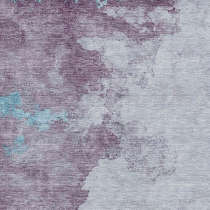 HomeRoots 9' X 12' Stylish Lavender & Teal Abstract Area Rug - Washable, UV Protected & Perfect for Families! 718150