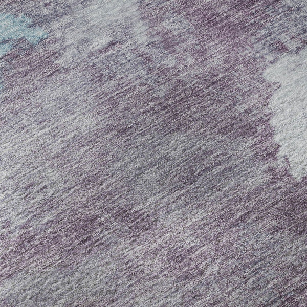 HomeRoots 9' X 12' Stylish Lavender & Teal Abstract Area Rug - Washable, UV Protected & Perfect for Families! 718150