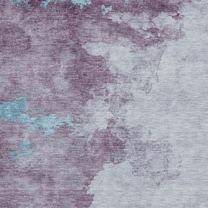 HomeRoots 10' Abstract Lavender and Teal Area Rug - Washable, UV-Protected, Non-Slip Backing for Modern Homes 718151