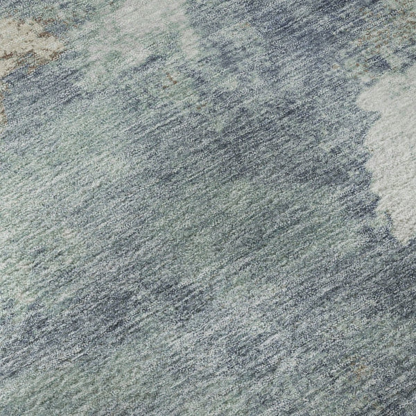 HomeRoots 10' X 14' Pale Aqua & Taupe Abstract Washable Area Rug - UV Protected, Stain Resistant, Stylish Comfort 718157