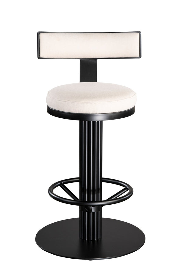 HomeRoots 27" Green Velvet Low Back Counter Chair with Gold Steel Base - Modern Glam for Kitchen & Bar 718210