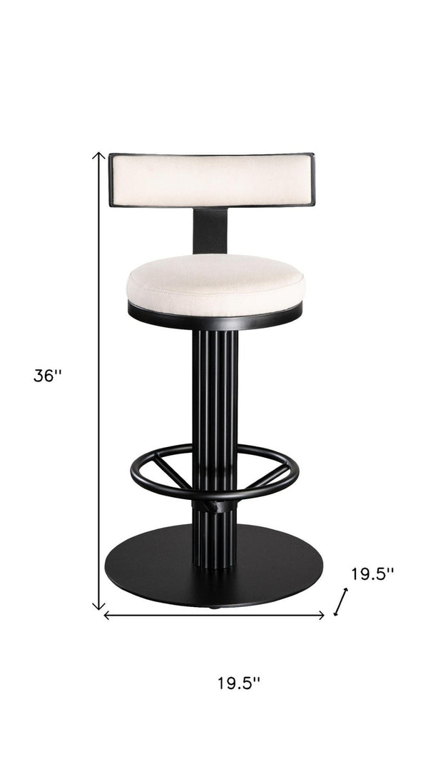 HomeRoots 27" Green Velvet Low Back Counter Chair with Gold Steel Base - Modern Glam for Kitchen & Bar 718210