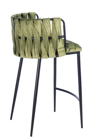 HomeRoots 27" Modern Gray White Faux Leather Bucket Bar Chair with Sleek Black Metal Base for Comfort & Style 718213