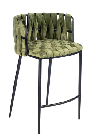 HomeRoots 27" Modern Gray White Faux Leather Bucket Bar Chair with Sleek Black Metal Base for Comfort & Style 718213