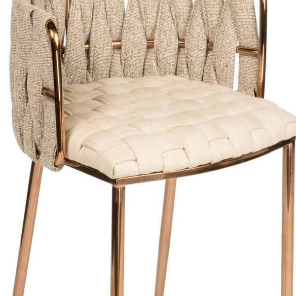 HomeRoots 27" Blue Faux Leather Bar Chair with Gold Stainless Steel Base – Modern Comfort for Stylish Spaces 718218