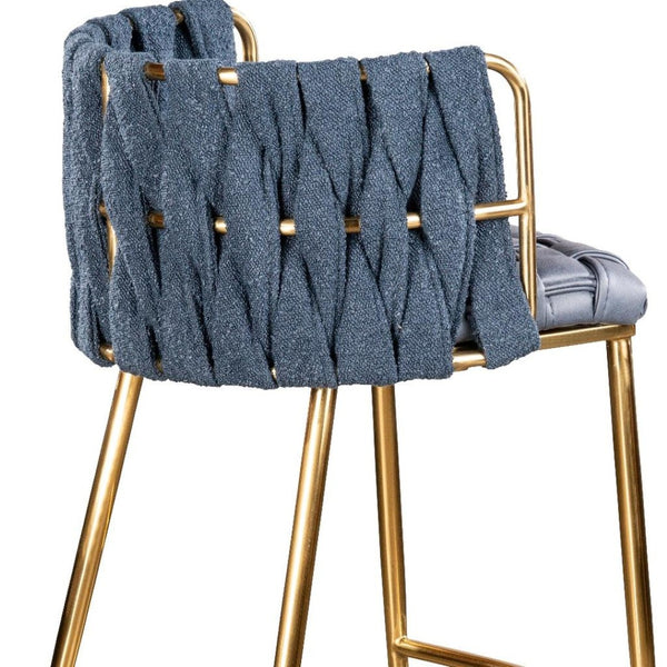 HomeRoots 27" Black and White Velvet Boucle Bar Chair – Stylish Comfort for Modern Kitchens and Home Bars 718219