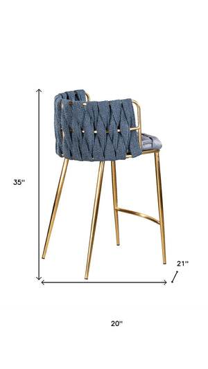 HomeRoots 27" Black and White Velvet Boucle Bar Chair – Stylish Comfort for Modern Kitchens and Home Bars 718219