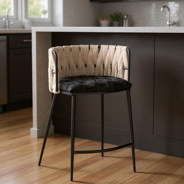 HomeRoots Gray Velvet and Gold Steel Adjustable Height Swivel Bar Chair for Modern Glam Dining Spaces 718220