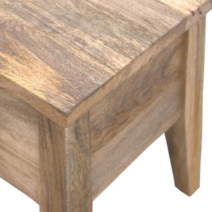 HomeRoots 35" Brown Solid Wood Storage Bench - Mid-Century Stylish Seating with Hidden Compartment & Comfort 718233
