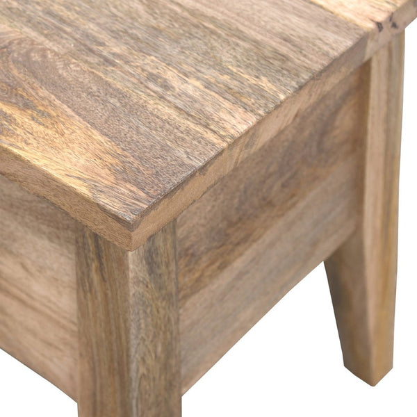 HomeRoots 35" Brown Solid Wood Storage Bench - Mid-Century Stylish Seating with Hidden Compartment & Comfort 718233