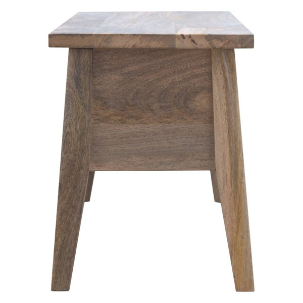 HomeRoots 35" Brown Solid Wood Storage Bench - Mid-Century Stylish Seating with Hidden Compartment & Comfort 718233
