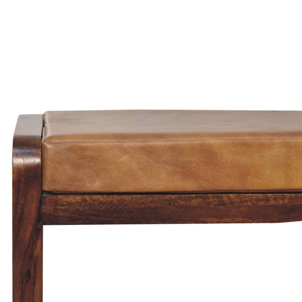 HomeRoots 47" Brown Solid Wood Storage Bench – Stylish Seating & Hidden Cabinet for Entryway Organization 718236