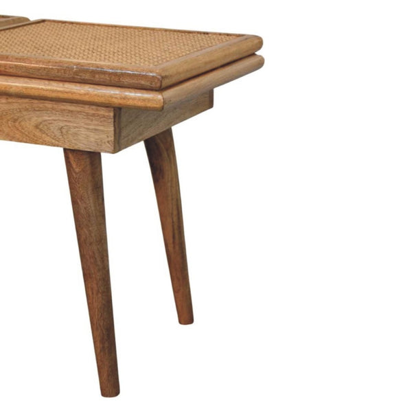 HomeRoots 49" Brown Solid Wood Storage Bench with Stylish Cabinet for Entryway and Hallway Organization 718237
