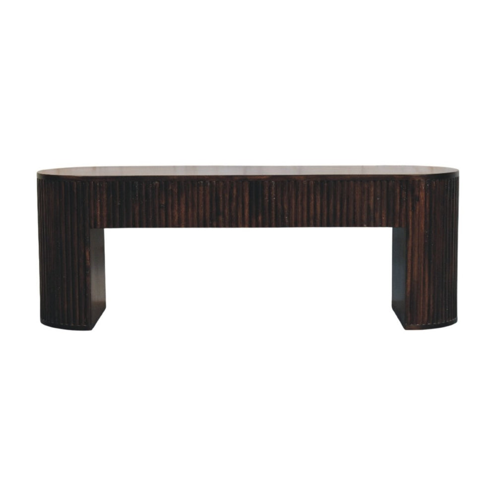 HomeRoots 43" Brown Solid Wood Storage Bench - Stylish Seating with Concealed Storage for Entryway & Hallway 718238