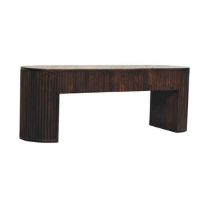 HomeRoots 43" Brown Solid Wood Storage Bench - Stylish Seating with Concealed Storage for Entryway & Hallway 718238