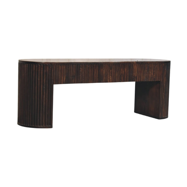 HomeRoots 43" Brown Solid Wood Storage Bench - Stylish Seating with Concealed Storage for Entryway & Hallway 718238