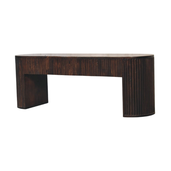 HomeRoots 43" Brown Solid Wood Storage Bench - Stylish Seating with Concealed Storage for Entryway & Hallway 718238