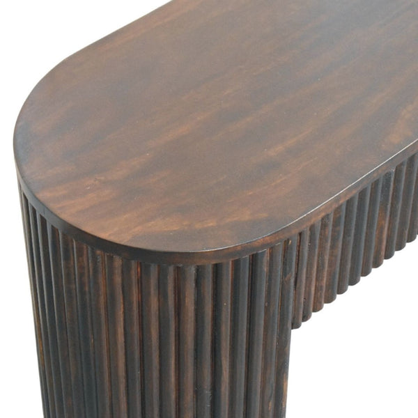 HomeRoots 43" Brown Solid Wood Storage Bench - Stylish Seating with Concealed Storage for Entryway & Hallway 718238