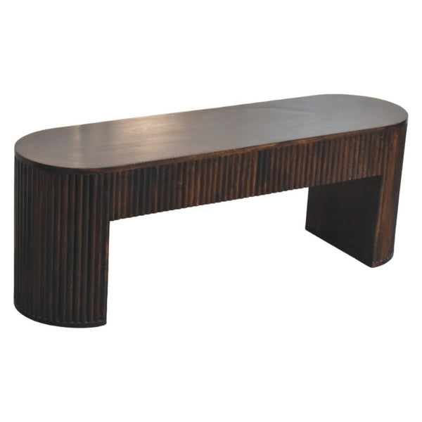 HomeRoots 43" Brown Solid Wood Storage Bench - Stylish Seating with Concealed Storage for Entryway & Hallway 718238