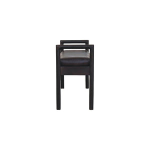 HomeRoots 35" Brown Solid Wood Storage Bench - Stylish Mid-Century Seating with Hidden Cabinet for Small Spaces 718239