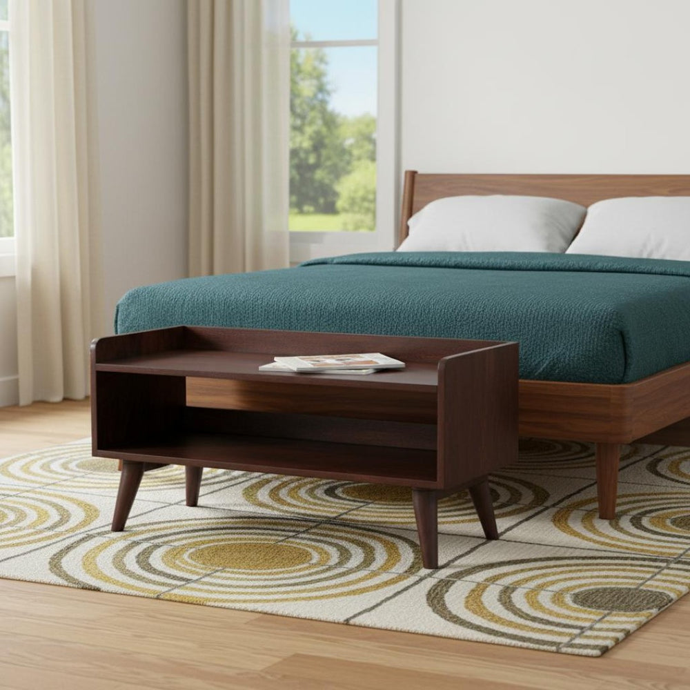 HomeRoots 40" Brown Solid Wood Storage Bench with Cabinet – Stylish Seating & Hidden Storage for Any Room 718240