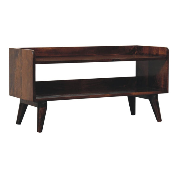HomeRoots 40" Brown Solid Wood Storage Bench with Cabinet – Stylish Seating & Hidden Storage for Any Room 718240
