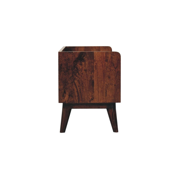 HomeRoots 40" Brown Solid Wood Storage Bench with Cabinet – Stylish Seating & Hidden Storage for Any Room 718240