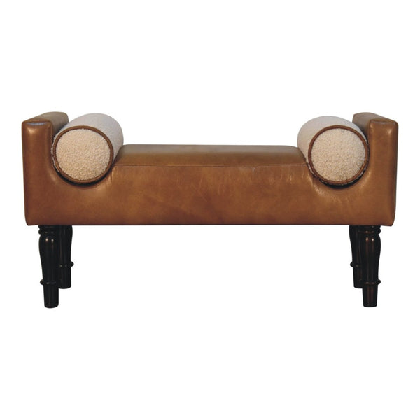 HomeRoots 47" Brown Solid Wood Storage Bench with Padded Seating & Hidden Cabinet for Clutter-Free Entryways 718246