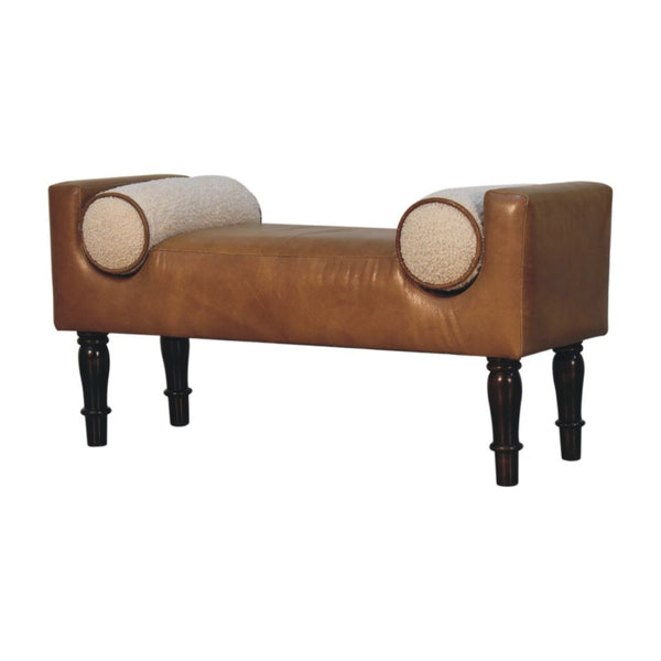HomeRoots 47" Brown Solid Wood Storage Bench with Padded Seating & Hidden Cabinet for Clutter-Free Entryways 718246