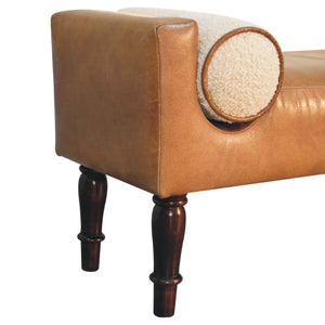 HomeRoots 47" Brown Solid Wood Storage Bench with Padded Seating & Hidden Cabinet for Clutter-Free Entryways 718246