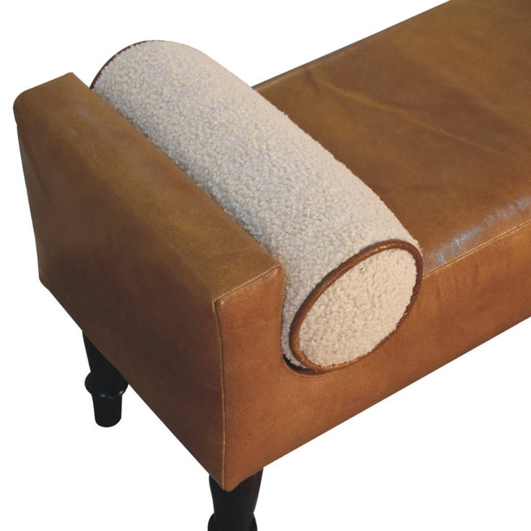HomeRoots 47" Brown Solid Wood Storage Bench with Padded Seating & Hidden Cabinet for Clutter-Free Entryways 718246