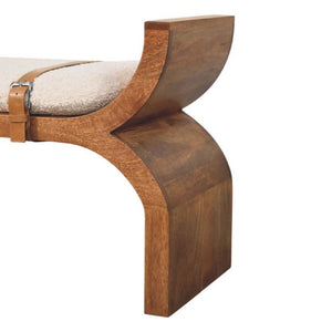 HomeRoots 35" Brown Solid Wood Storage Bench with Comfortable Seating and Hidden Cabinet for Tidy Spaces 718247