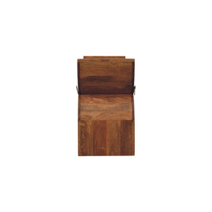 HomeRoots 35" Brown Solid Wood Storage Bench with Comfortable Seating and Hidden Cabinet for Tidy Spaces 718247