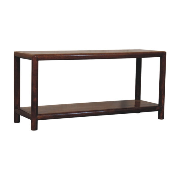 HomeRoots 35" Brown Solid Wood Storage Bench - Stylish Entryway Seating with Shoe Organization & Backrest 718250