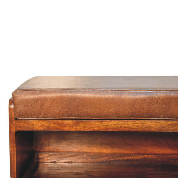 HomeRoots 35" Solid Wood Storage Bench with Comfortable Seating and Hidden Shoe Storage for Stylish Entryways 718251