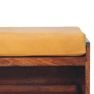 HomeRoots 43" Brown Solid Wood Storage Bench with Cabinet – Stylish Seating & Concealed Storage for Entryway Use 718253