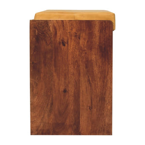 HomeRoots 43" Brown Solid Wood Storage Bench with Cabinet – Stylish Seating & Concealed Storage for Entryway Use 718253