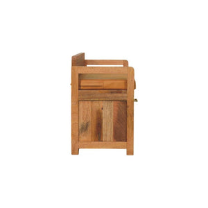 39 Inch Genuine Leather Upholstered Storage Bench Solid Wood Frame Drawers Bedroom Entryway