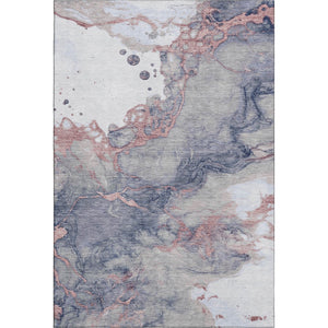 HomeRoots 5' X 8' Blush and Gray Abstract Area Rug - Stylish, Washable, UV-Protected for Busy Homes 718258