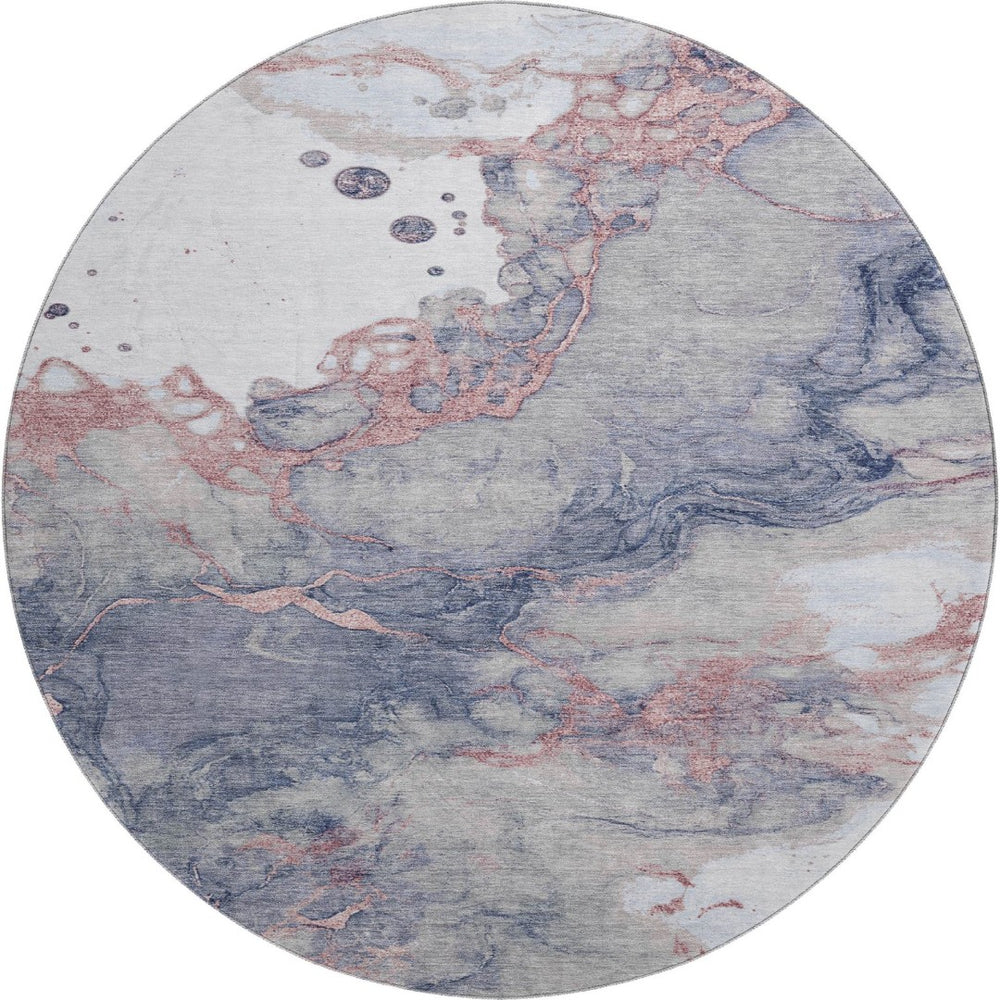 HomeRoots 8' X 10' Washable Blush and Gray Abstract Area Rug with UV Protection – Durable, Stylish, Easy Clean! 718260