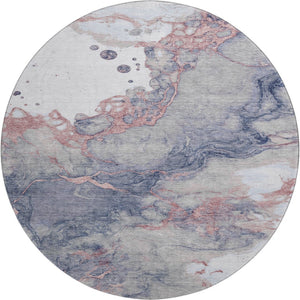 HomeRoots 8' X 10' Washable Blush and Gray Abstract Area Rug with UV Protection – Durable, Stylish, Easy Clean! 718260