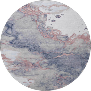 HomeRoots 8' X 10' Washable Blush and Gray Abstract Area Rug with UV Protection – Durable, Stylish, Easy Clean! 718260
