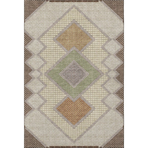 HomeRoots 10' Modern Brown and Copper Geometric Area Rug - Washable, UV Protected, Stain Resistant, Non-Slip! 718286