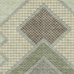 HomeRoots 10' x 14' Green and Gray Geometric Area Rug - Washable, UV Protected, Perfect for Modern Spaces! 718298