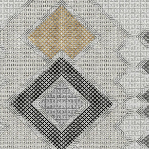 HomeRoots 5' X 8' Gray & Charcoal Geometric Area Rug – Washable, UV-Protected, Stain-Resistant, Durable Design! 718300